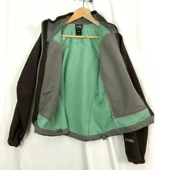 The North Face WindWall Jacket SMALL Brown Full Zip Women's - Picture 3 of 10